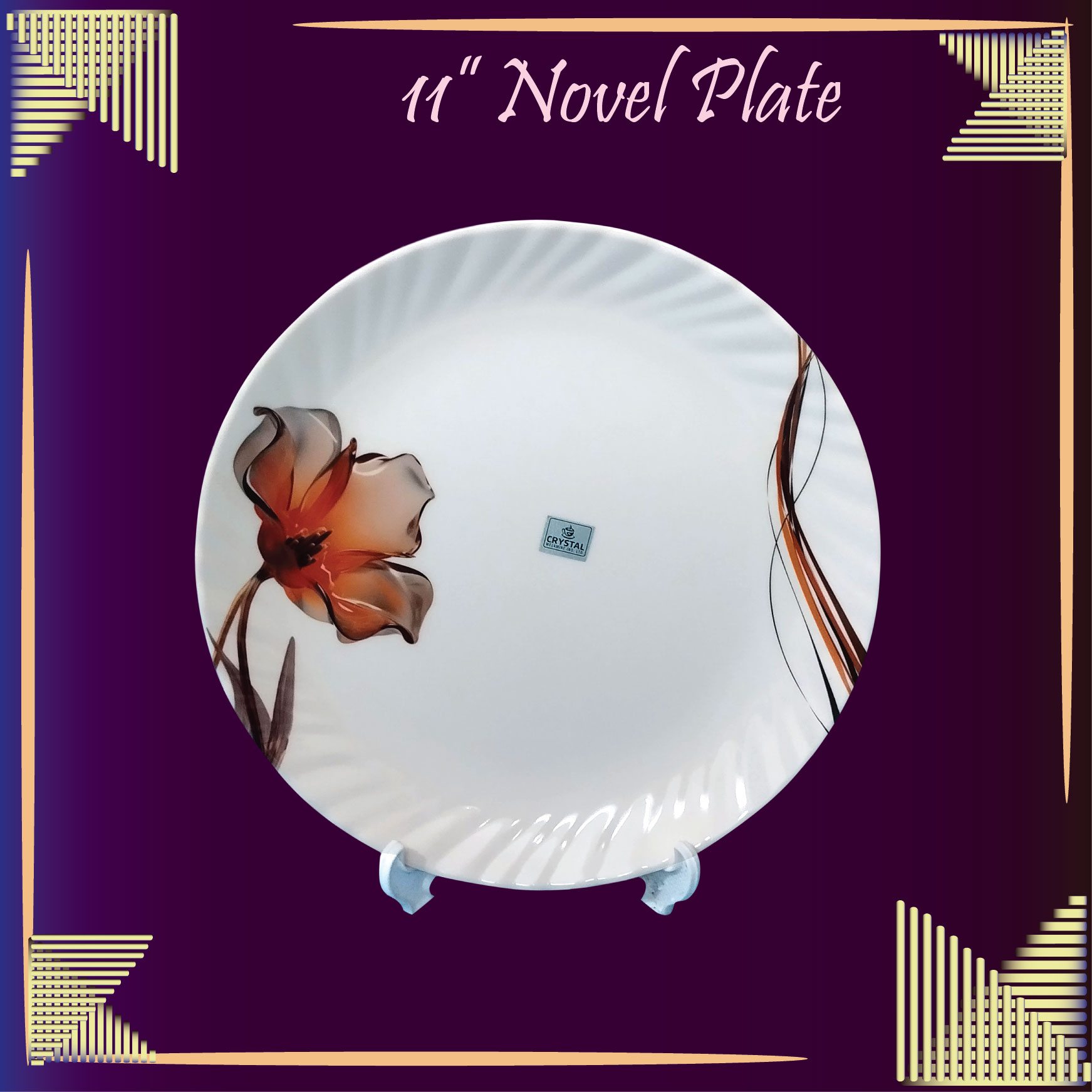 11" Crazy Plate Melamine