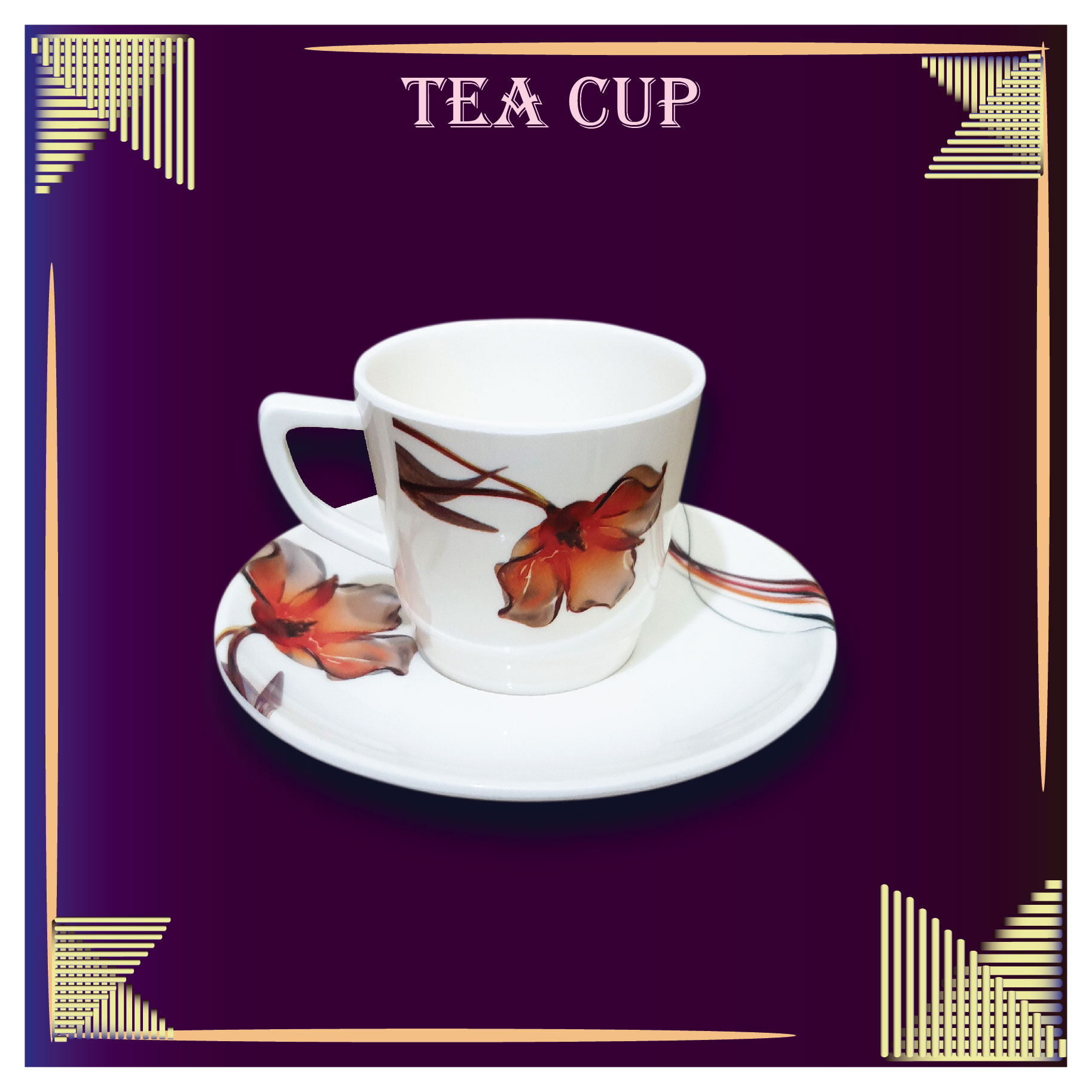Melamine Tea & Coffee Cup with Tea Plate