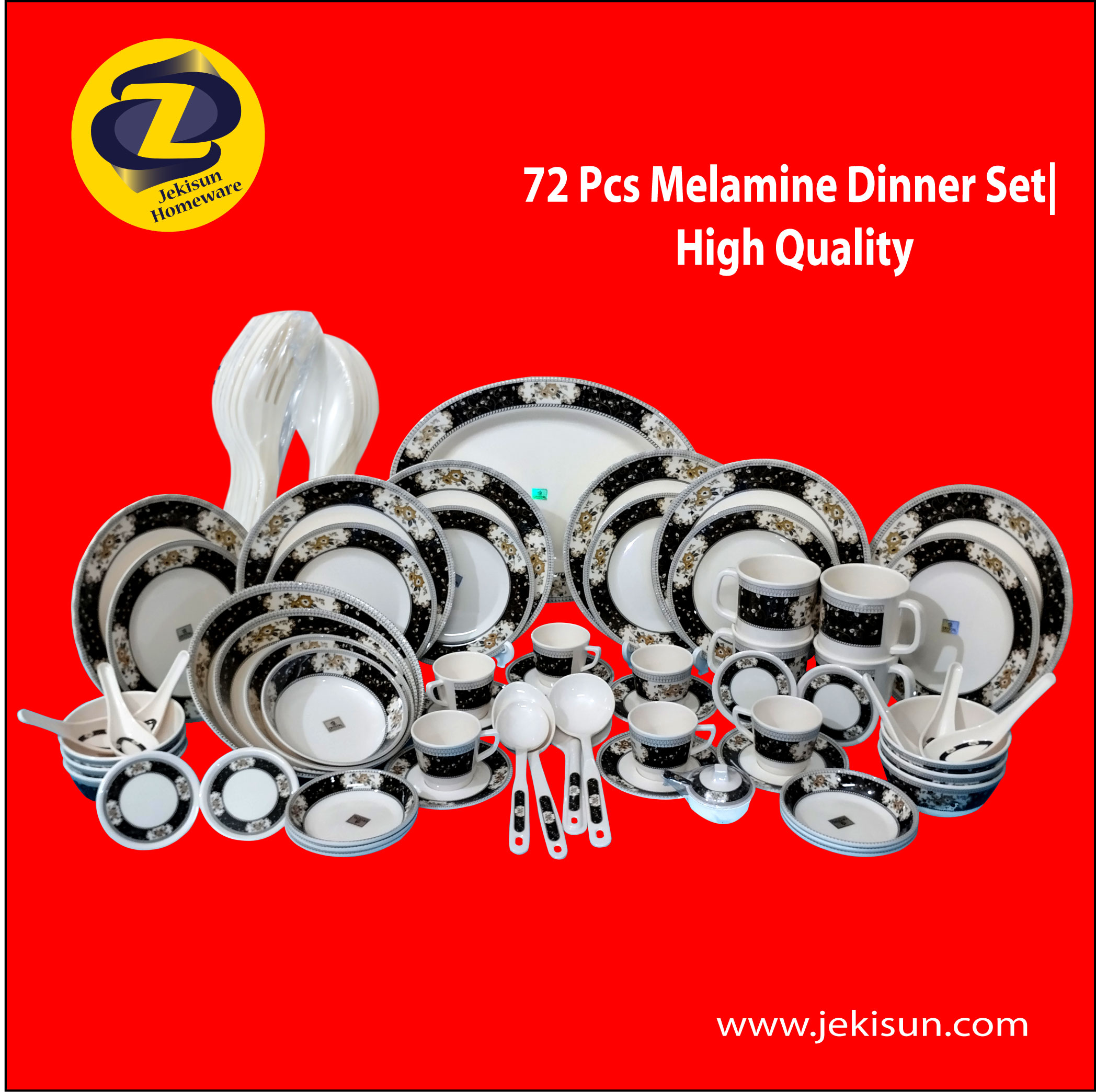 72 Pcs Melamine Dinner Set| enhanced your Dining Table
