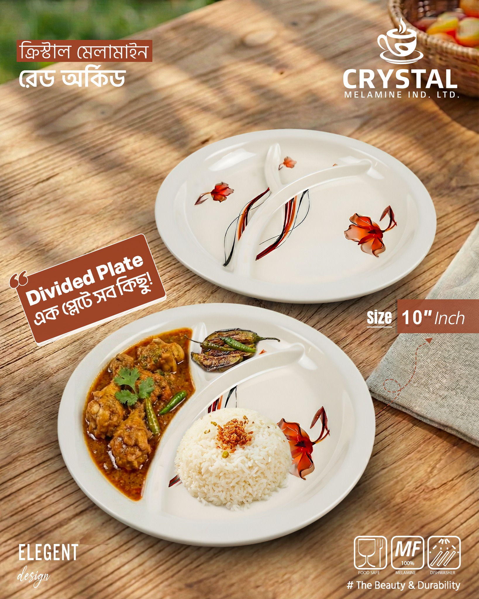 10" Baby Divided Plate